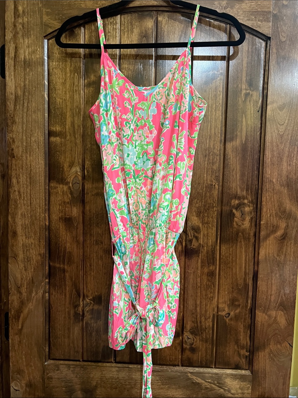 Lilly Pulitzer Pink Floral Spaghetti-Strap One-Piece